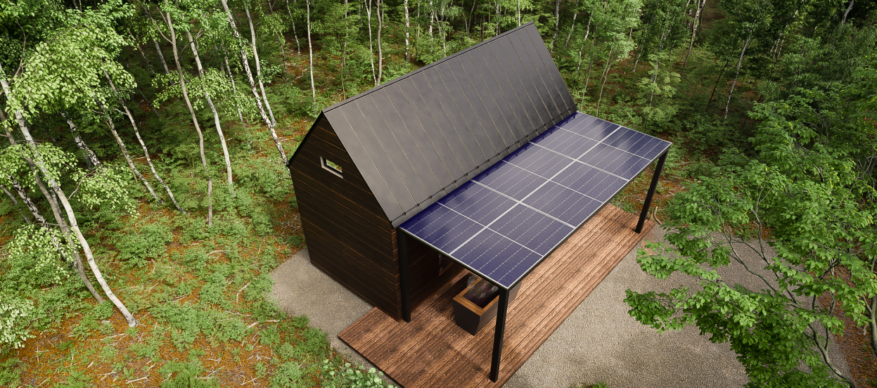 domek całoroczny z fotowoltaiką